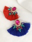 Fashion Red Alloy Diamond Drop Fringe Stud Earrings