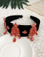 Fashion Red Alloy Fabric Diamond Headband