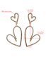 Fashion Golden Multi-layered Open-heart Love Diamond Earrings