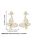 Fashion White Multi-layer Butterfly Alloy Oil Drop Diamond Earrings