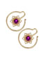 Fashion Silver Smooth Circle Cutout Geometric Earrings