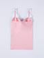 Fashion Pink Modal One-piece Rimless Camisole With Chest Pad