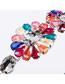 Fashion Color Alloy Inlaid Glass Diamond Flower Headband