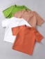 Fashion Orange Raglan Sleeve Crew Neck T-shirt