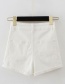 Fashion White Washed Curled A-line Shorts