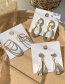 Fashion Round Oval Gold  Silver Pin Geometric Metal Irregular Earrings