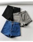 Fashion Blue Washed Denim Shorts