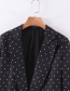 Fashion Black Polka-dot Print Small Button Suit