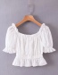 Fashion White Full Lace Shirt + Lace Skirt Set