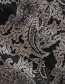 Fashion Black Ruched Ruffled Flower Print Dress