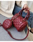 Fashion Red Embroidered Rhombus Single Shoulder Diagonal Mother-in-law
