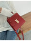 Fashion Red Wine Lock Flap Love Crossbody Shoulder Bag