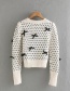 Fashion Creamy-white Bow-necked Round Neck Sweater