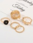 Fashion Golden Serpentine Eye Geometric Ring Set