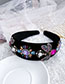 Fashion Color Alloy Diamond Insect Flannel Hair Band