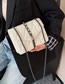 Fashion Black Gun Color Hardware Chain Embroidered Fringed Shoulder Bag