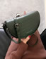 Fashion Green Crocodile Semi-circular Bronzing Alphabet Shoulder Bag