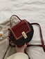 Fashion Red Wine Patent Leather Sequined Embroidered Shoulder Bag