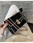 Fashion Coffee Color Lacquered Chain And Chain Shoulder Bag