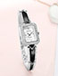 Fashion Silver Black Belt Diamond Bracelet Watch With Diamonds