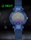 Fashion Silver Green Gradient Digital Luminous Iron Stone Star Watch