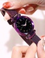 Fashion Purple Alloy Luminous Starry Sky Watch