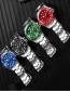 Fashion Sapphire Alloy Steel Band Stainless Steel Watch