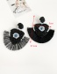 Fashion Black And White Mizhu Love Eye Tassel Stud Earrings