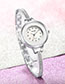 Fashion Silver Alloy Bangle Bracelet With Diamonds
