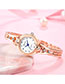 Fashion Rose Gold With Powder Diamond Bracelet Watch