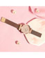 Fashion Rose Gold Noodle Foliage Quartz Watch With Magnet