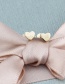 Fashion Golden Copper Plated Heart Shaped Light Stud Earrings