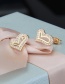 Fashion White Zirconium Copper Plating Heart Shaped White Zirconium Color Zirconium Stud Earrings