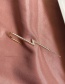 Fashion Lightning Single (copper) Gold Geometric Lightning Diamond Earrings