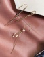 Fashion Freshwater Pearl Single Gold Geometric Lightning Diamond Earrings