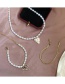 Fashion Golden Shaped Pearl Love Necklace