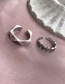 Fashion Letter (open) Silver Metal Letter Smiley Ring