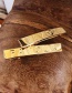 Fashion Single Gold Gold Glossy Letter Clip