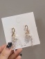 Fashion Golden Pearl Tassel Knotted Earrings