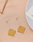Fashion Yellow Frosted Square Earrings