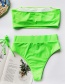 Fashion Green Bandeau Bandage Split Swimsuit