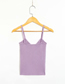 Fashion Purple V-neck Knit Vest
