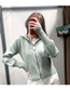 Fashion Green Zip Knitted Sweater Coat