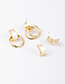Fashion Long Gold Geometric Multilayer Ring Earrings