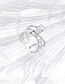 Fashion Silver Micro Inlaid Zircon Multilayer Open Split Ring