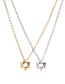 Fashion Golden Hollow Six-pointed Star Stainless Steel Necklace