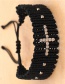 Fashion Black Silver Bead Bracelet