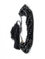 Fashion Black Rice Beads Woven Turkish Evil Eye Stud Crystal Bracelet