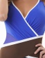 Fashion Royal Blue Contrast Stitching Pleated One-piece