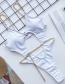 Fashion White Chain Cutout Backless One-piece Swimsuit